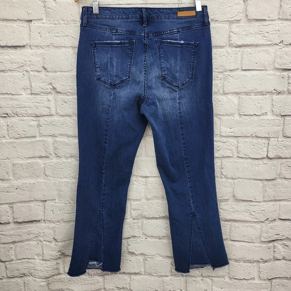 Social Standard By Sanctuary Denim Mid Rise Kick Crop Jeans Sz 10/30 - Picture 3 of 16